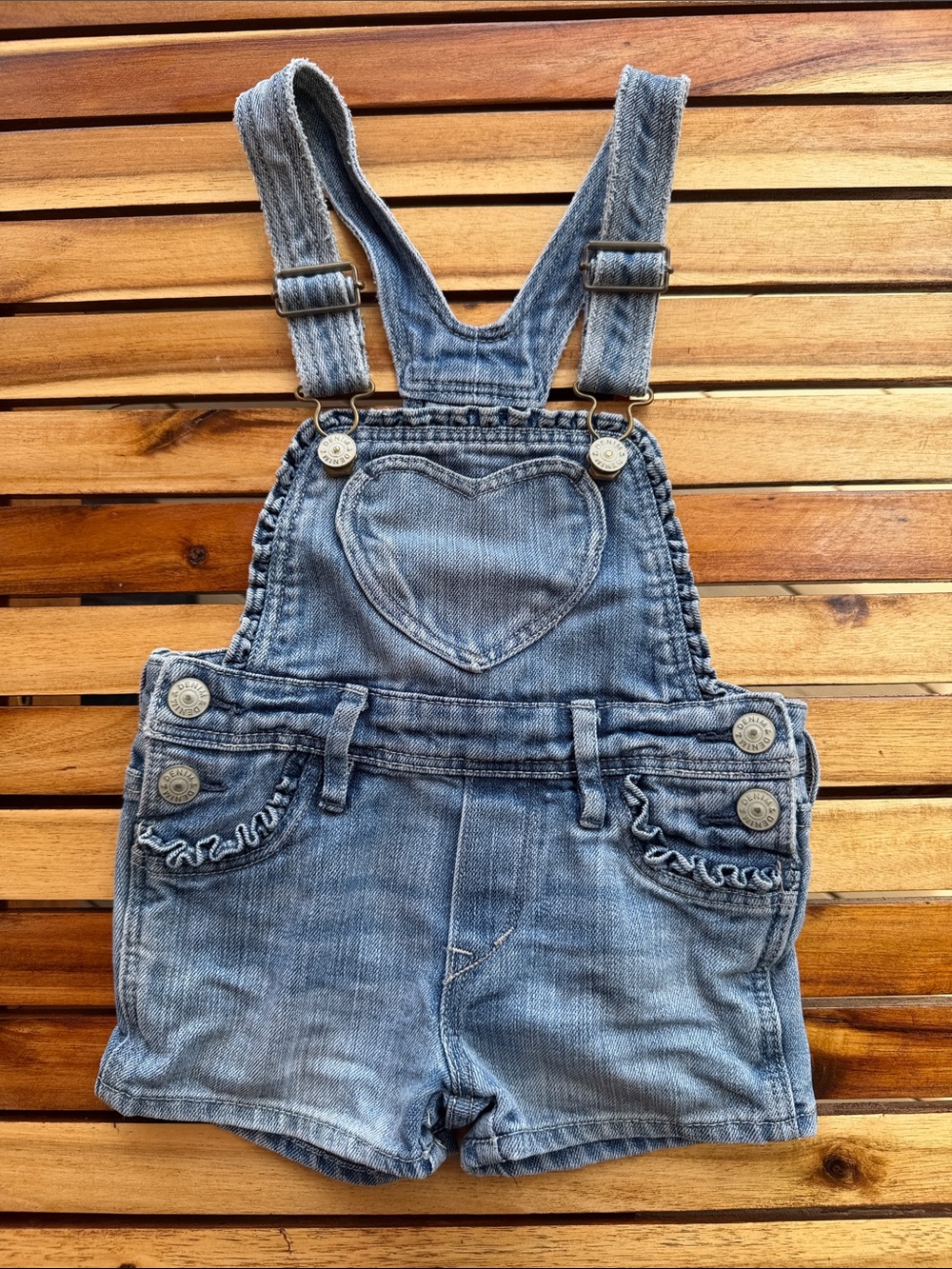 Denim Heart Overalls
